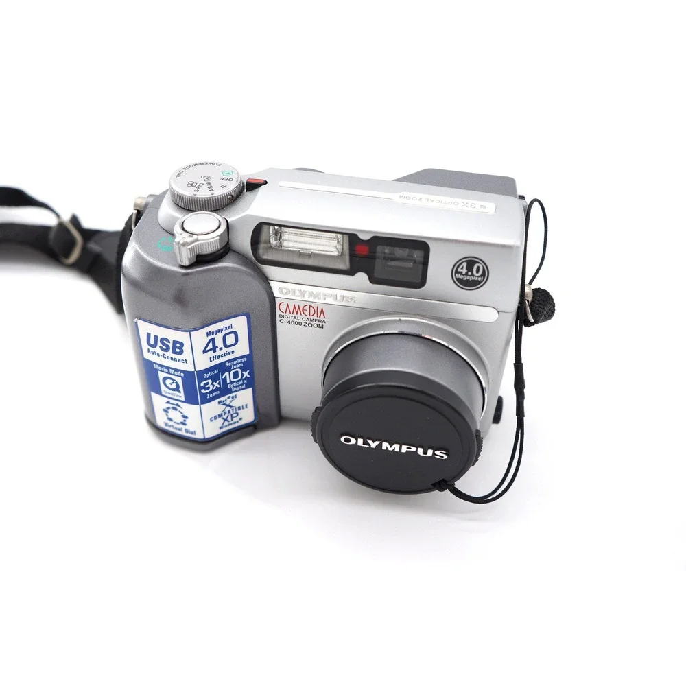 Vtg Olympus Camedia C-4000 4MP Digital Camera Point Shoot Tested Y2k‎ Low Res